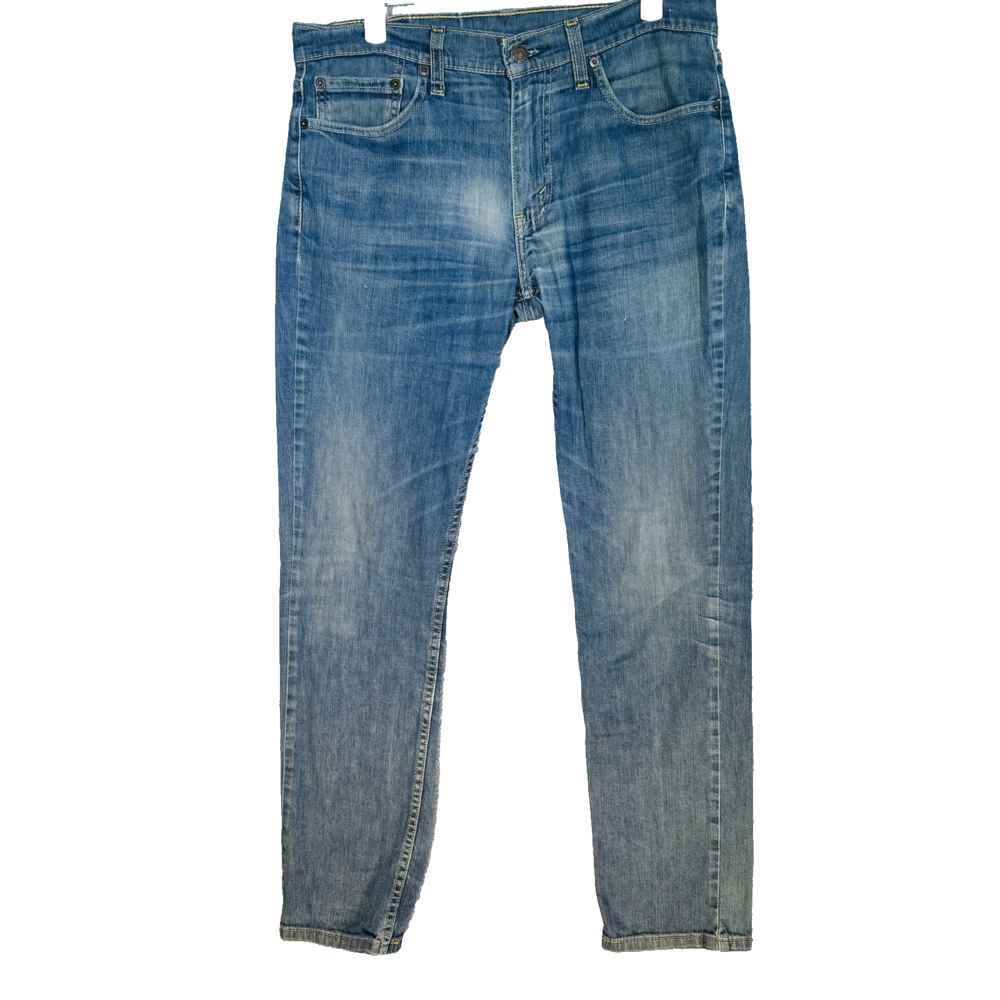 Levi’s Men’s Jeans 32x32 511 Blue Light Wash Slim Tapered Stretch Denim Zip Fly